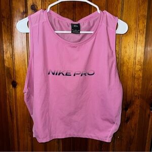 Nike Pro dri fit‎ pink workout Crop Top size xxl